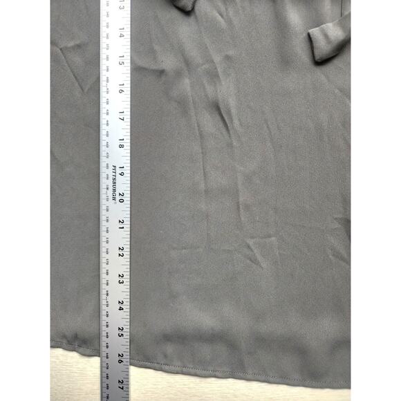 TOP/BLOUSE-Michael Kors-Army Green-Sleeveless-Front Rivets and Tie-Size MED - Picture 11 of 13